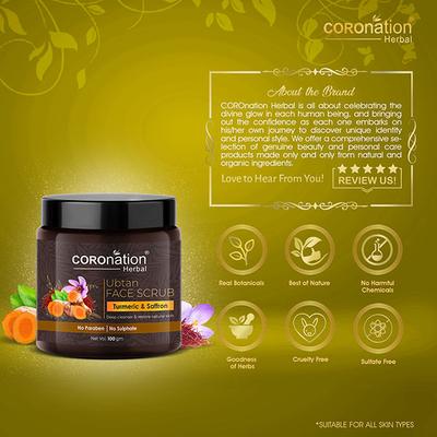 COROnation Herbal Ubtan Face Scrub 100 gm - Scrubs & Exfoliants
