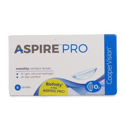 CooperVision ASPIRE PRO Monthly Disposable Spherical Silicone Hydrogel Lenses (6 Lenses) (Power -2.50) - Eyecare Lenses