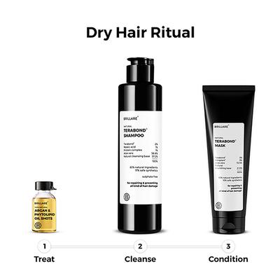 Brillare Argan & Phytolipid Oil Shots For Dry, Frizzy Hair 48 Ml - Hair Oils