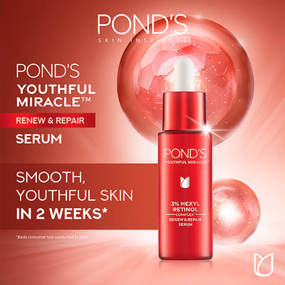 Pond's Youthful Miracle Hexyl Retinol Complex, Renew and Repair Serum 14 ml - Essences