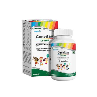 HealthVit Cenvitan Lysine Kids Multivitamin Chewable Tablet 60's - Multi-Vitamins