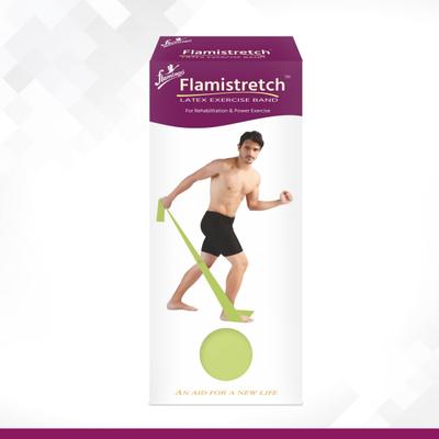 Flamingo Flamistretch Exercise Band - Green Colour (OC-2209) - Abdomen/Neck/Arm/Elbow Supports