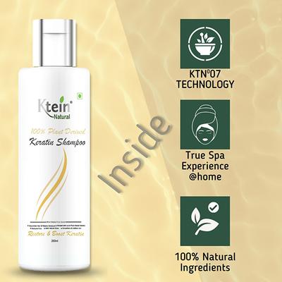 Ktein Natural 100% Plant Derived Keratin Shampoo 200 ml - Shampoos