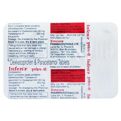Infen P Tablet 10'S - Pain relief-Nsa
