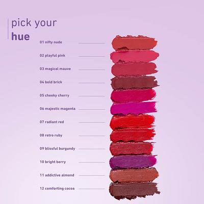Plum Velvet Haze Matte Lipstick SPF 30, Powder Matte Finish, with Ceramides, 03 Magical Mauve 4.2 gm - Lipsticks