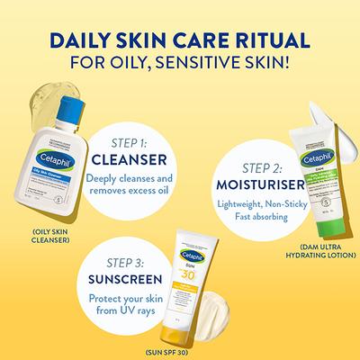 Cetaphil Sun SPF 30 Face and Body Light Gel - Sensitive/Oily Skin 100 ml - Body Sunscreen