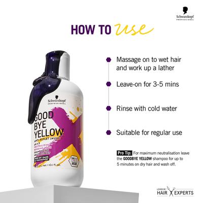 Schwarzkopf Professional Goodbye Yellow Neutralizing Shampoo pH 4.5 for silver hair and colored hair 300 ml - Shampoos