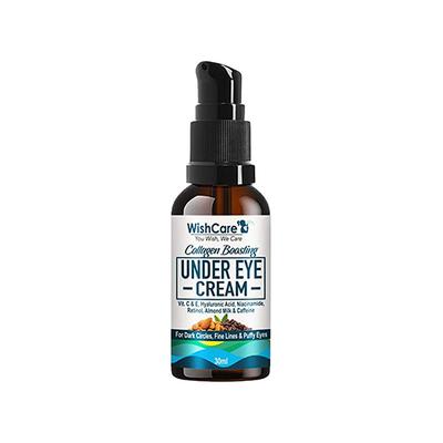 WishCare Collagen Boosting Under Eye Cream For Dark Circle Puffy Eyes & Wrinkles - Coffee & Almond 30 ml - Under Eye Creams & Serums