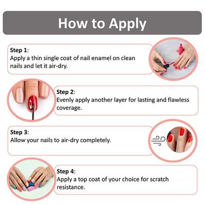 Glimmer Premium Nail Enamel Hot Red 10 ml - Nail Polish