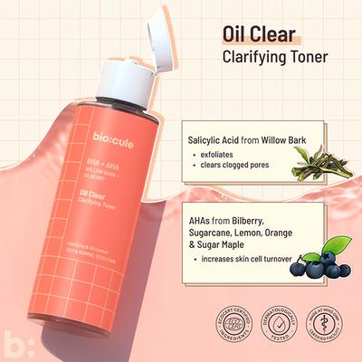 Biocule Aha Bha Oil Clear Clarifying Face Toner For Oily & Acne Prone Skin 30 ml - Toners