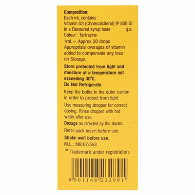Kidrich D3 Nano 800IU Drops 15ml - Supplements-Vit
