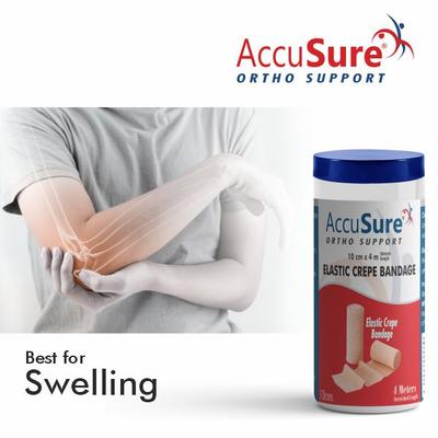 AccuSure Elastic Crepe Bandage 10 CM x 4 M 1's - Knee/Ankle/Leg/Foot Supports