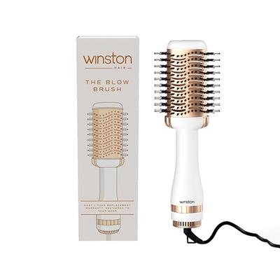 WINSTON Blow Drying Brush With Adjustable Temperature Setting 1200W - White 1's - Multi-Stylers