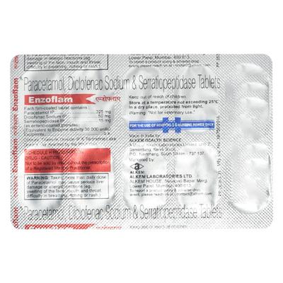 Enzoflam Tablet 10'S - Pain relief-Ano