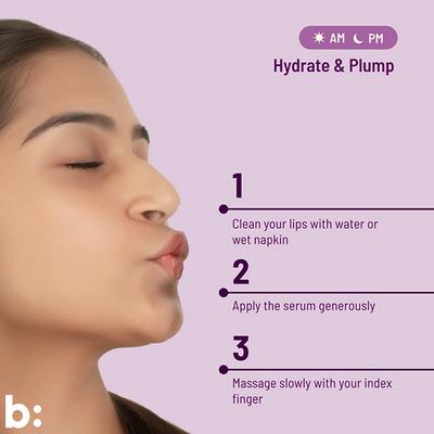 Biocule Plump Lip Plumping Serum Roll-On, With Vitamin C From Rosehip, 100% Natural 10 ml - Lip Balms