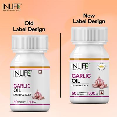 INLIFE Garlic Oil 500 mg Capsules 60's - Digestive Health