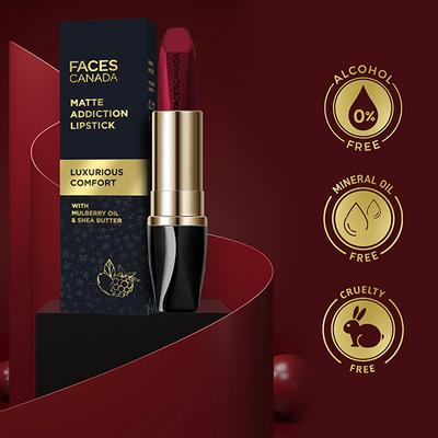 FACESCANADA Matte Addiction Lipstick Fierce Brown 10 3.7gm - Lipsticks