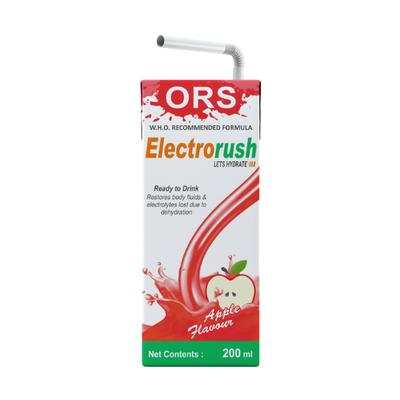 Electrorush ORS Liquid - Apple Flavour 200 ml - Oral Rehydration (Ors)