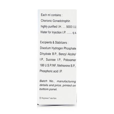 Hucog 5000IU HP Injection 1's - Hormonal Therapy-And
