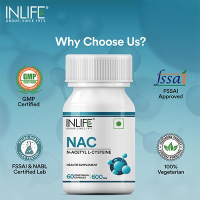 Inlife Nac N Acetyl L Cysteine Veg Capsules 60's - Vital Health