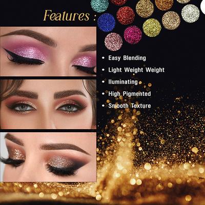 Matt Look Glitters N Highlight 18 Colour Glittering Eyeshadow Palette, Classic Edition 18 gm - Eye Shadow Palettes