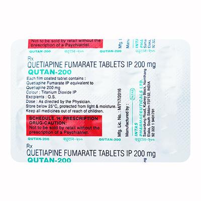 Qutan 200mg Tablet 10'S - Psychosis-Ans