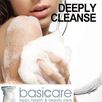 Basicare Bath Sponge with nylon rope-White 1's - Loofahs & Sponges