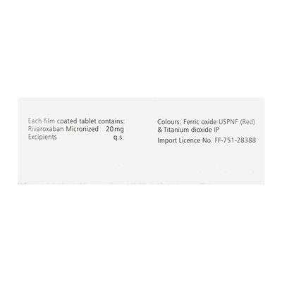 XARELTO 20mg Tablet 28's - Blood Clot-Ant