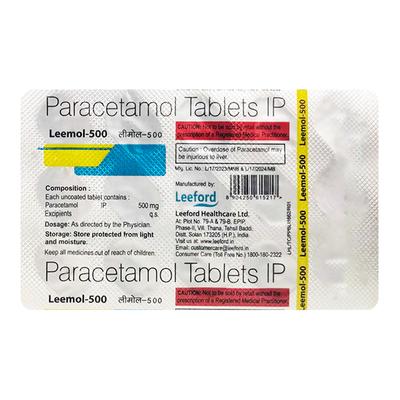 LEEMOL 500 Tablet 15's - Fever-Ana