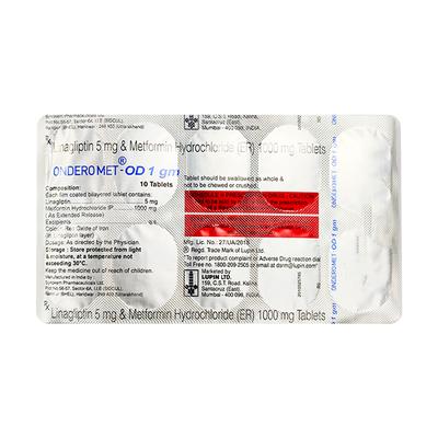 ONDERO MET OD 1g Tablet 10's - Diabetes-Ant
