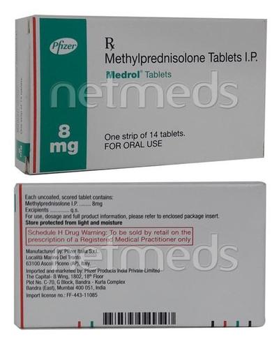 Medrol 8mg Tablet 14'S - Hormonal Therapy-Cor