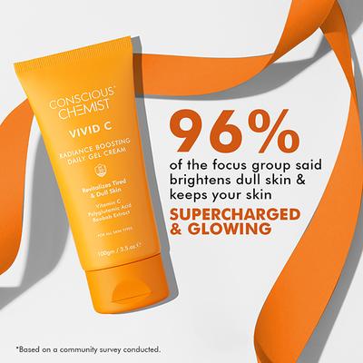 Conscious Chemist Vitamin C Face Cream SPF30 PA+++ Lightweight Gel with Polyglutamic Acid For Healthy & Glowing Skin 50ml - Face Moisturizers