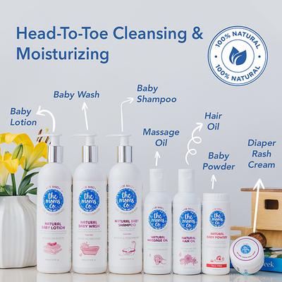 The Mom's Co. Natural Baby Lotion with Shea Butter, Cocoa Butter, Organic Rice Brain, Apricot & Jojoba Oils 400ml - Creams, Lotions & Oils