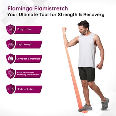 Flamingo Flamistretch Exercise Band - Green Colour (OC-2209) - Abdomen/Neck/Arm/Elbow Supports