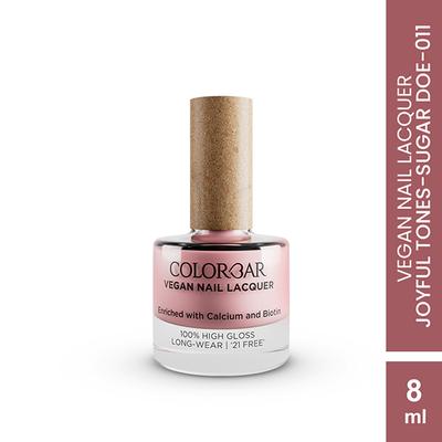 Colorbar Vegan Nail Lacquer Joyful Tone Sugar Doe-11 8 ml - Nail Polish
