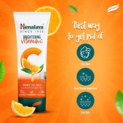 Himalaya Brightening Vitamin C Orange Face Wash 150 ml - Personal Care (Ayush)