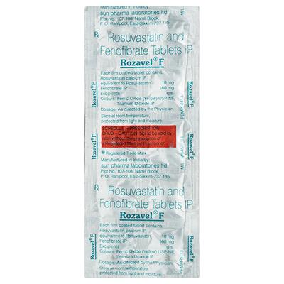 Rozavel F Tablet 10'S - High Cholesterol-Dys