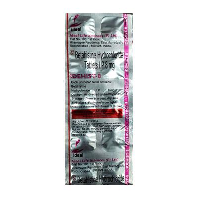 IDEHIST 8 Tablet 10's - Vertigo-Ant