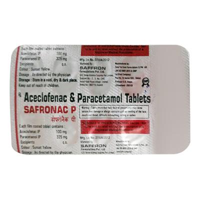 Safronac P Tablet 10'S - Pain relief-Nsa