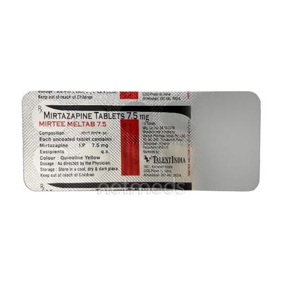 Mirtee Meltab 7.5mg Tablet 10'S - Depression-Ant