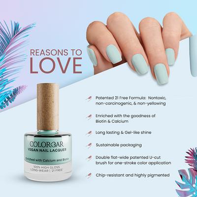 Colorbar Vegan Nail Lacquer Joyful Tone Sugar Doe-11 8 ml - Nail Polish
