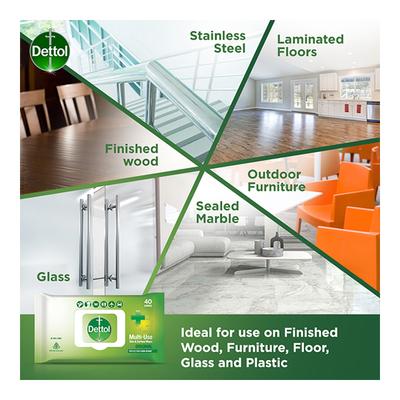 Dettol Multi-Use Skin & Surface Wipes - Original 40's - Facial Wipes & Tissues