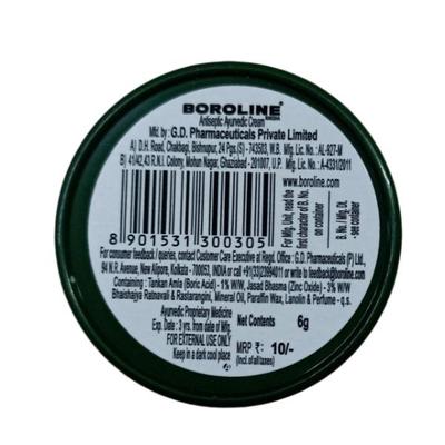 Boroline Antiseptic Ayurvedic Cream 6 g - Skin Infections - T