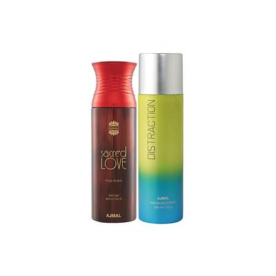 Ajmal Sacred Love And Distraction Deodorants Pack of 2 200 ml - Deodorants/Roll-Ons