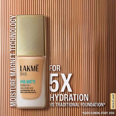 Lakme 9to5 Hya Matte Foundation + Hyaluronic Acid Neutral Light 25 ml - Foundation