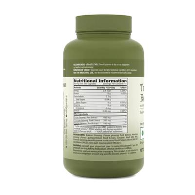 GNC Herbal Plus Triple Ginseng Root Veg Capsule 90's - Herbal Dietary Supplement