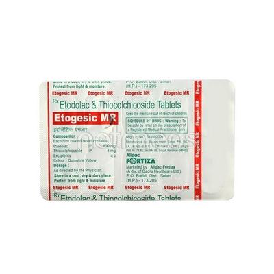 Etogesic MR 4mg Tablet 10'S - Muscle Cramps/Spasticity-Mus