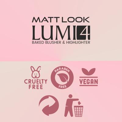 Matt Look Lumi 4 Glow Baked Blusher & Highlighter With Radiant Shine, Golden Hours-04 7.5 gm - Highlighters & Illuminators