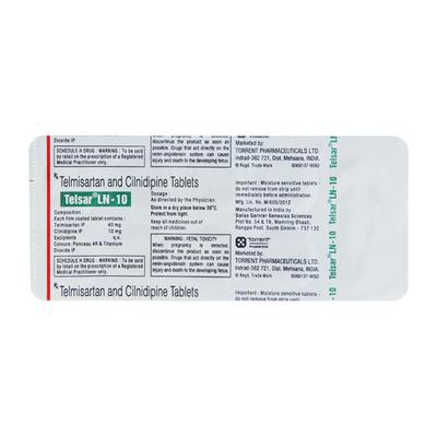 Telsar LN 10/40mg Tablet 10'S - Hypertension-Ang
