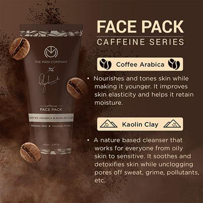 The Man Company Complete Caffeine Face Care Kit for Men Face Scrub, Face Wash, Face Pack, Face Serum & Face Cream 1's - Facial Kits